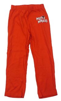 Červené pyžamové kalhoty s potiskem Primark