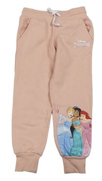 Světlerůžové tepláky s princeznami Disney