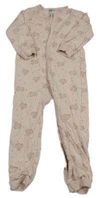 Světlerůžový overal s králíky H&M