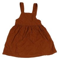 Hnedé na traké menšestrové šaty H&M