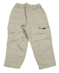 Svetlobéžové rifľové nohavice s vreckami