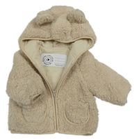 Svetlobéžová huňatá podšitá mikina s kapucňou George