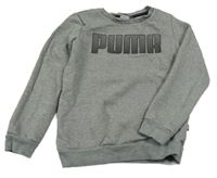 Sivá melírovaná mikina s logom PUMA
