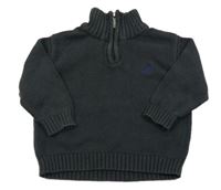 Tmavosivý sveter s výšivkou Nautica