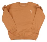 Broskvová mikina s volánikmi George