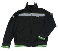 Černá bundomikina s pruhmi a logem - Lacoste