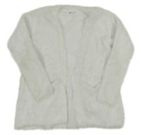 Biely chlpatý cardigan H&M