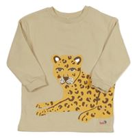 Smotanová mikina s leopardom Tu