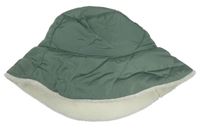 Zelený šusťákový zateplený prošívaný klobouk 