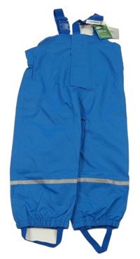 Nové - modré šusťákové laclové nepromokavé kalhoty Impidimpi