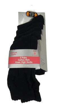 Nové - 5x černé podkolenky dunnes 