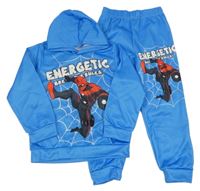 2 set - modré tepláky se Spidermanem a kapucí + tepláky 