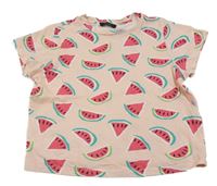 Svetloružové tričko s melónmi M&Co.