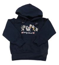 Tmavomodrá mikina s kravičkami a kapucňou