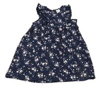 Tmavomodré šaty s bielymi motýlikmi H&M