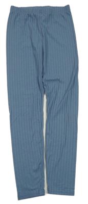 Modré rebrované legíny shein