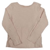 Svetloružové trblietavé tričko H&M