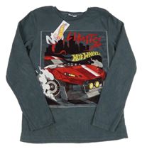Nové - šedé fleecové pyžamové triko s HotWheels Pep&Co