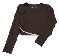 Hnedé športové crop tričko Primark
