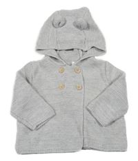 Sivý prepínaci sveter s kapucňou H&M