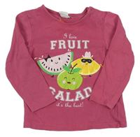 Staroružové tričko s ovociem zn. H&M