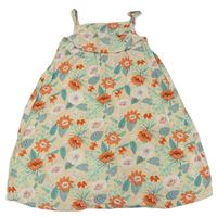 Béžové kvetované ľahké šaty C&A
