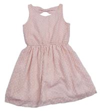 Ružové bodkovaná é šifónové šaty zn. H&M