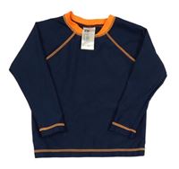 Tmavomodro-oranžové UV tričko H&M
