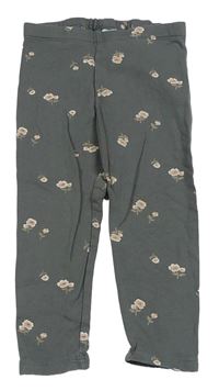 Sivé kvetované legíny H&M