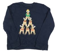 Tmavomodrá mikina so sobmi zn. Lily & Dan