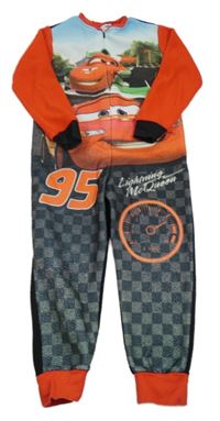 Černo-červený fleecový overal s Cars