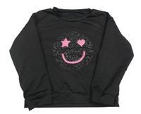 Čierna mikina so smajlíkom