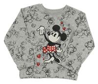 Šedá mikina s Minnie Disney