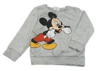 Svetlosivá melírovaná mikina s Mickeym C&A
