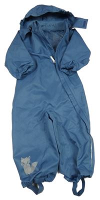 Šedomodrá šusťáková jarní kombinéza s kapucí Tchibo