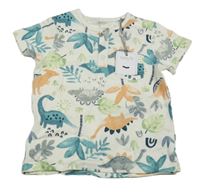 Nové - Smetanové tričko s diny Tu