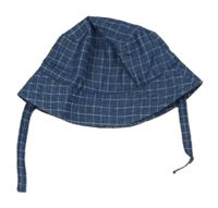 Modro-bílý kostkovaný klobouk Zara