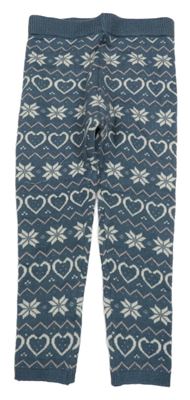 Šedomodro-biele úpletové legíny s norským vzorom Primark