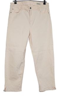 Dámské světlerůžové straight crop rifle M&S
