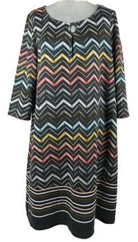 Dásmké sivo-farebné vzorované šaty Gina Benotti