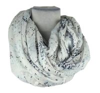 Dámská bílo-tmavomodro-růžová vzorovaná límcová šála Street One 