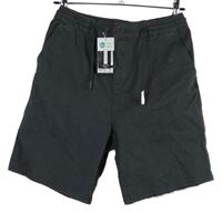 Nové - Pánske tmavosivé plátenné chino kraťasy Gemo vel. 28