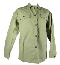 Pánská světlekhaki košilová bunda s potiskem Zara 