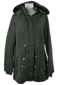 Dámská khaki šusťáková jarní zateplená parka s kapucí Roman 
