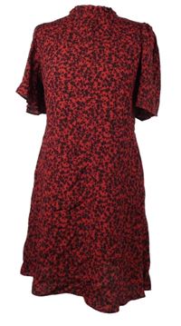 Dámske červeno-čierne vzorované šaty F&F