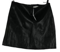 Nové - Dámska čierna koženková sukňa Topshop