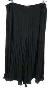Dámské černé šifonové culottes kalhoty F&F