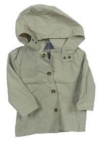Béžová šušťáková jarná bunda s kapucňou Primark