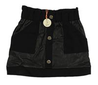 Čierna teplákovo/koženková sukňa zn. River Island