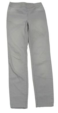 Svetlosivé elastické nohavice H&M